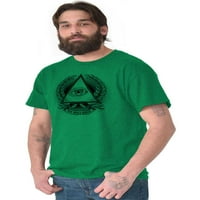 Духовни тениски с тениски с къс ръкав тениски, всички виждащи символ на триъгълника на осветените очи