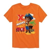 Santiago of Sea - маркира мястото - графична тениска с малко дете и младежки