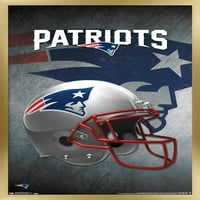 New England Patriots - Плакат за стена на шлем, 14.725 22.375