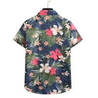 Рийд Мъжки жилетка с късо ръкав Хавайска плажна риза за цветя Мъжки риза за костенурка