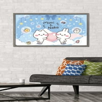 MIMI & NEKO - Плакат за стенни облаци, 22.375 34 FRAMED
