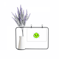 Зелен Squint Smail Head Expression Articifical Lavender Flower Vase Card