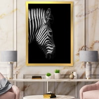 Дизайнарт 'черно-бял портрет на главата на зебра'