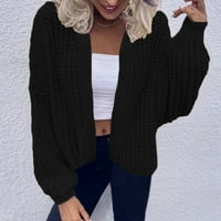 Пуловери за женски жилетка за пуловер с пуловер с дълги ръкави с голям ръкав