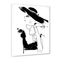 Красив черно-бял модел Висша мода модерна рамка Арт Принт