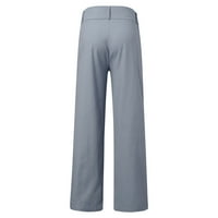 Wozhidaoke мъжки панталони Мъжки модни ежедневни плътни цветове Опитайте дишаща джоба еластична талия с голям размер панталони