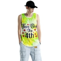 4 юли ежедневна тениска, мъжки тениска графични тийнейджъри модни кръгли шия без ръкави на човек подаръци родител-дете облекло