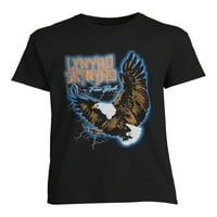 Линърд Скайнърд Мъже & големи мъже безплатно птица орел графичен печат лента тениска, размери с-3ХЛ