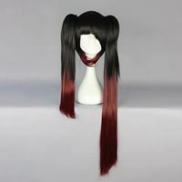 Уникални изгодни човешки перуки за жени с перука шапка 31 черни градиентни червени Перуки