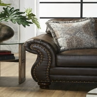 Мебели за мебели за мебели от кожена кожена дивана