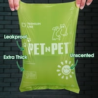 П домашен любимец куче акане торбички, АОСР сертифицирани Биобазирани куче отпадъци торби брои с безплатен кученце акане чанта