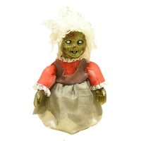 Хелоуин страховита кукла с блестящи очи, звучаща ходеща кукла за ужас Хелоуин Декорация Парти придобита Деца подарък