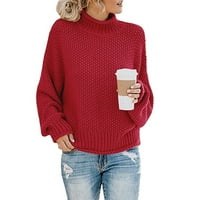 Дамски пуловери падат дълги ръкави мама геометрични есен