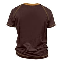 Модни мъжки ризи Henley Classic Short Sleeve Basic Button памучен тениска с джоб