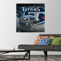 Тенеси Титани - Плакат за стена на шлем с бутални щифтове, 22.375 34
