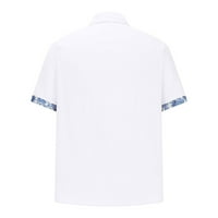 Aufmer Summer Basic Athletics ризи за мъже Просвещение Мъж флорална пачуърк риза с къси ръкави лапе