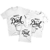 Мъжки тениска най -добрата татко някога буква с шаблони с кръгла шия с къс ръкав ежедневен тениски за улични дрехи улични дрехи