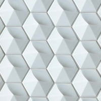 Хедрон 4 5 плоска шестоъгълна стенна плочка в металик