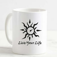 Чаша за кафе живейте живота си compass sun pub white coffe mug забавна чаша подаръци
