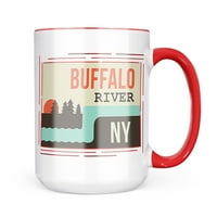 Neonblond USA Rivers Buffalo River - Ню Йорк Подарък за халба за любители на чай за кафе