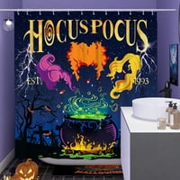 Хелоуин душ завеси за хокус баня pocus душ завеса три вещица тема Хелоуин декор за баня