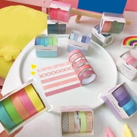 FAL Rolls Decal Декоративно хубаво изглеждащо Washi Macaron Hand Account Sticker лента за момичета