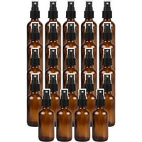 Медицинска доставка на продажби Amber 1oz Black Mist Sprayer Bottle - стъклени бутилки с тинктура с черни пръскачки за мъгла за етерични масла и още течности - бутилки за пътуване с