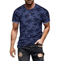 Labakihah върхове пролет и лято мъжки случайни модни модни къси ръкави отпечатана ретро риза Мъжки ризи с къс ръкав синьо