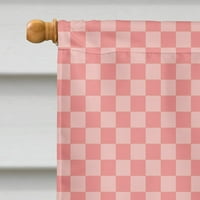 Carolines Treasures BB7831Chf Belted Galloway Cow Pink Check Flag Canvas Размер на къщата Голям, многоцветен