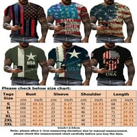Патриотично изпълнение на мъжки риза Американска флаг Тениска летни върхове