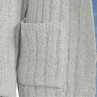 Без граници младша жилетка пуловер с Фау Шерпа качулка