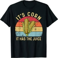 Това е царевица, има сок ретро забавна тениска на царевицата