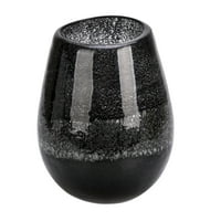 Викерман 8 Къпина Кръгла Стъклена Ваза. Тъмният завършек на тази ваза излъчва текстура, но е гладък на допир. Сдвоете тази ваза