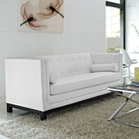 Модуей имперски кожен диван в бяло
