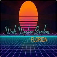Weeki Wachee Gardens Florida Vinyl Decal Stiker Retro Neon Design