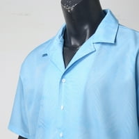 Дебели памучни тениски за мъже Мъжки лятна модна отпечатана плажен стил с къси ръкави риза