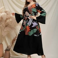 Manxivoo флорална рокля за жени дами плюс размер ръф