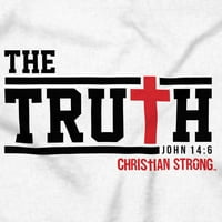 Истина Йоан 14: Християнски стих Мъжки графична тениска тийнейджъри Бриско Марки 5x