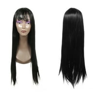 Уникални изгодни човешки перуки за жени дама 30 дълги черни перуки с перука капачка