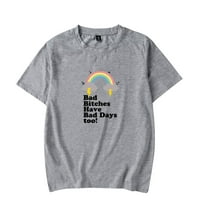 Тениски Megan thee Stallion Thrists Bad Days Rainbow Tee Rapper Merch Print Unise Fashion Funny Casual Short Leste
