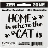Слънчеви системи у дома е мястото, където котката е устойчива на атмосферни влияния подвижна устойчива на атмосферни влияния подвижен стикер, висококачествен вън?