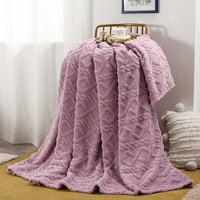 Feltree хвърляне на одеяло супер меко топло солидно топло микро плюшено руно одеяло за хвърляне килим диван спално бельо, 28x40in