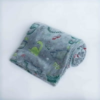 FJOFPR сделки, динозавър светещо одеяло, сияние в тъмното светещо одеяло за динозавър, меко топло плюшено одеяло фланелно климатично покритие на одеялото Детска нощн?