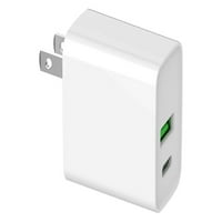 4xem 20W Dual USB C+зарядно за стена, бяло