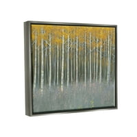 Ступел индустрии бреза дърво гора гора Открит природа пейзаж блясък сива рамка плаващо платно стена изкуство, 24х30