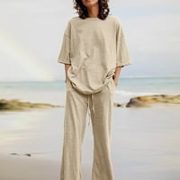 Umitay Summer Cotton Linen Tolettics for Women Loose Casual Thryse Thrys Tight and Long Pants Arconeset