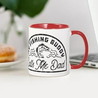 Cafepress - Моят приятел за риболов ме нарича татко - чаша за керамична чаша за оз - чаша за новост кафе