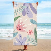 Бохемски цветя Microfiber Beach кърпа за баня за баня за пътуване до дома деца жени флорални кърпи за микрофибър 70x