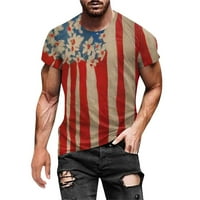 Мъжки тениска Лятна Деня на независимостта Модна 3D тениска за цифров печат с къс ръкав