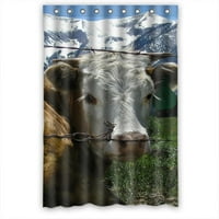HelloDecor крава душ завеса полиестер тъкан баня декоративна схващане на завесата размер
